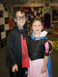 Students dressed up in costumes